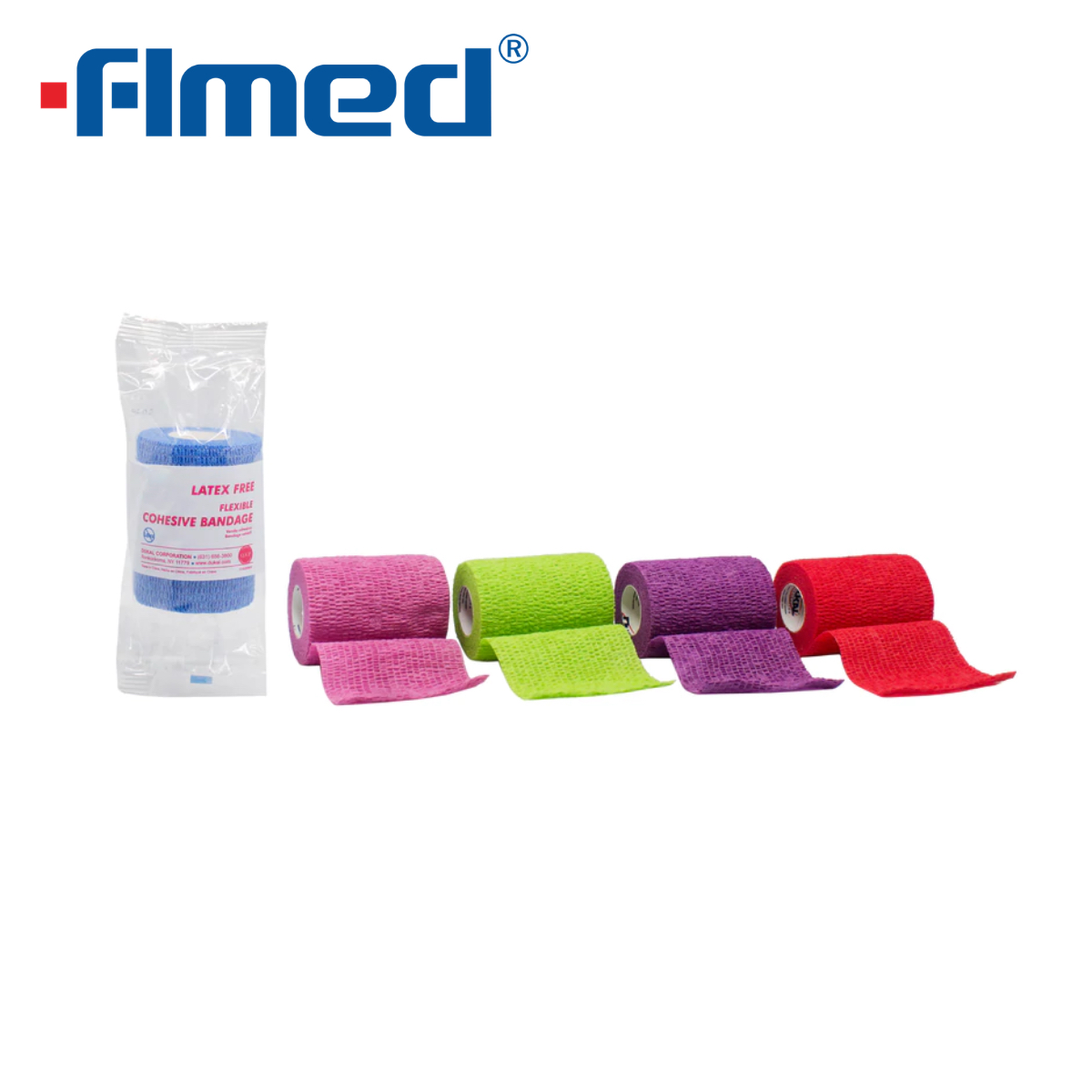 Bandage cohésif 10cm 12 pack - couleurs assorties