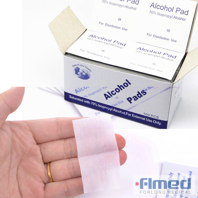 Tampons de préparation d'alcool stérile jetables 3cm X 3cm