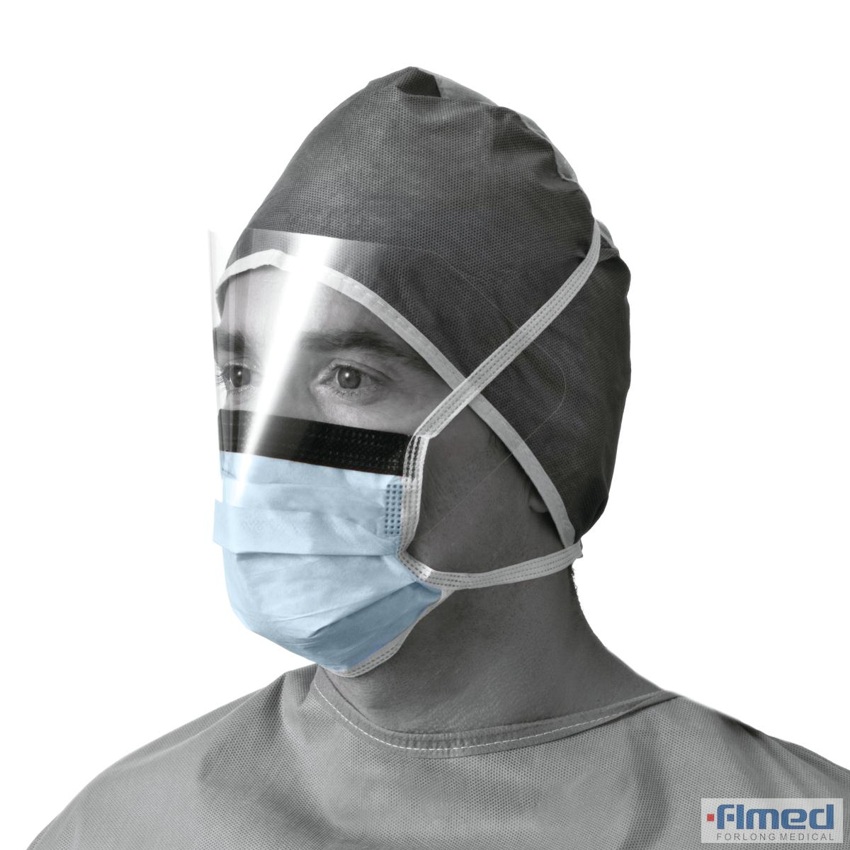 Masque facial chirurgical jetable à 3 épaisseurs avec attache