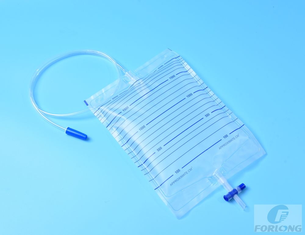 Le sac urinaire économique jetable de sacs de drainage urinaire adulte de collection de sac de PVC de l'adulte 2000ml